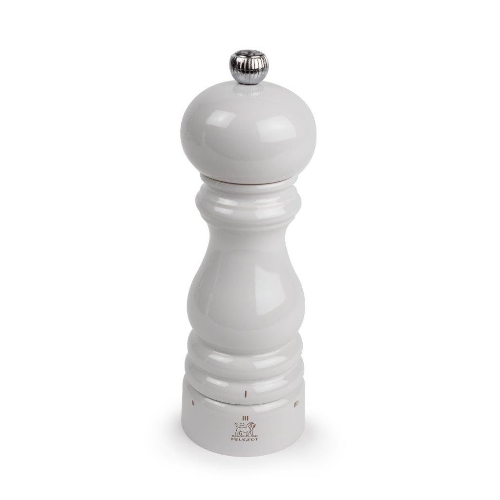 Moulin à sel manuel u'Select en bois laqué, gris perle, 18 cm - Visuel 0
